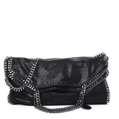 Stella McCartney Shaggy Deer Falabella Fold Over Tote Black 1 of 9