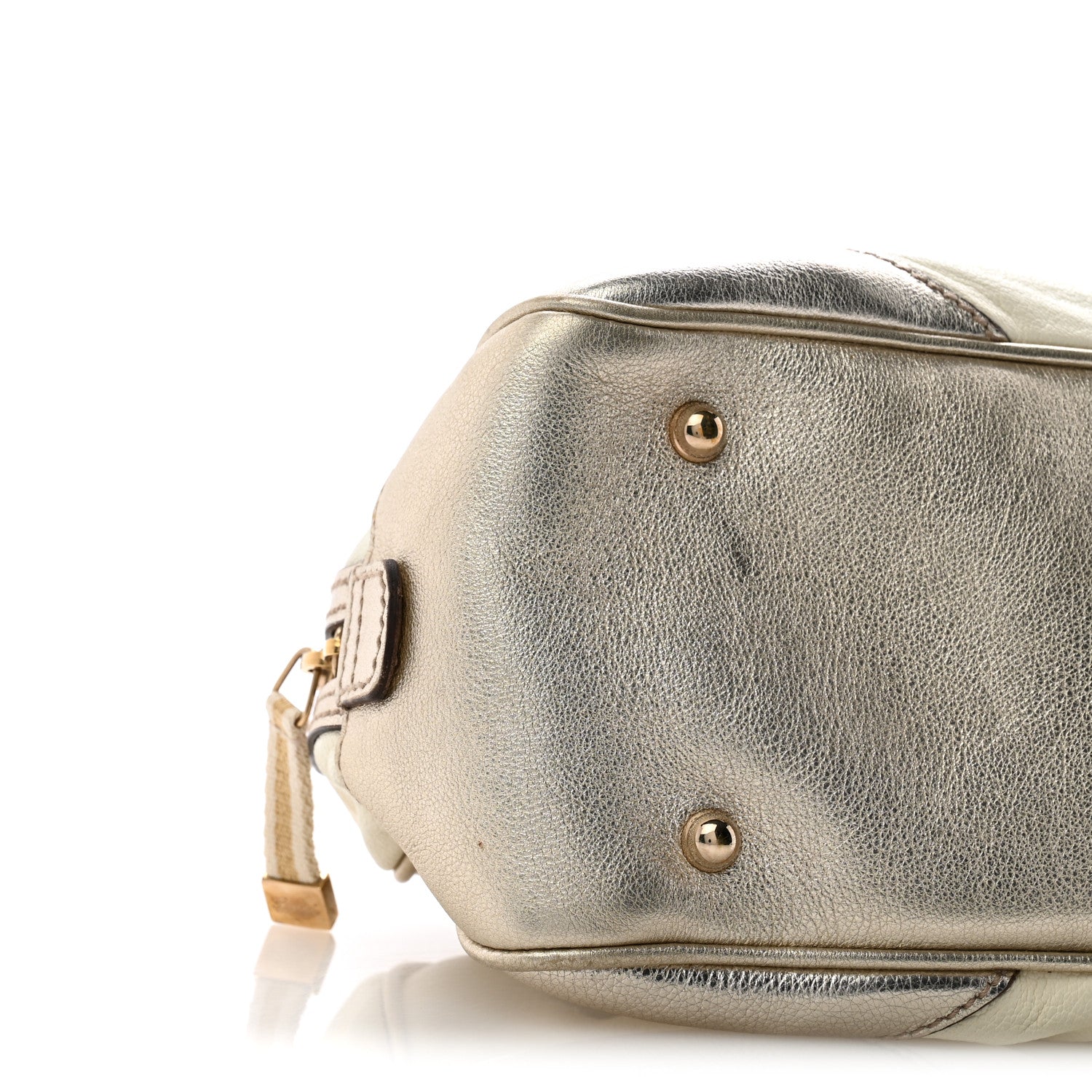 Gucci Goatskin Small Capri Bowler White Gold 9 of 11