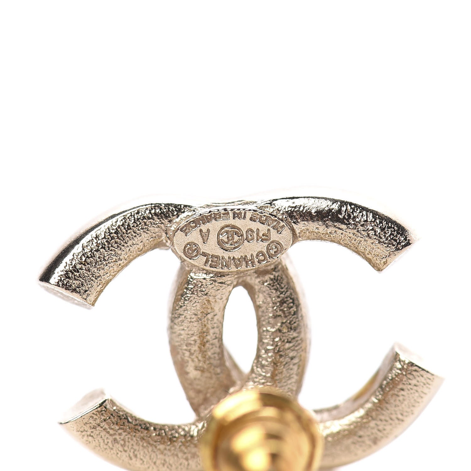 Chanel Crystal Nefertiti CC Earrings Gold 5 of 5