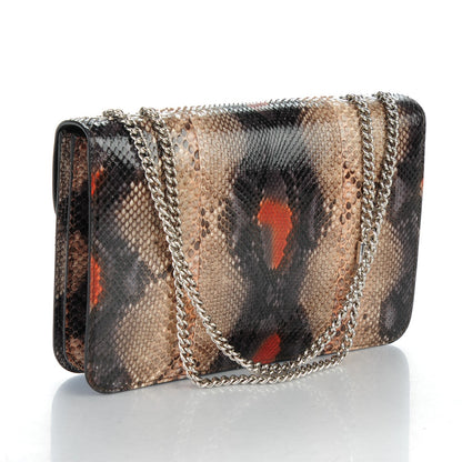 Gucci Python Medium Interlocking Shoulder Bag Grey Orange 3 of 7