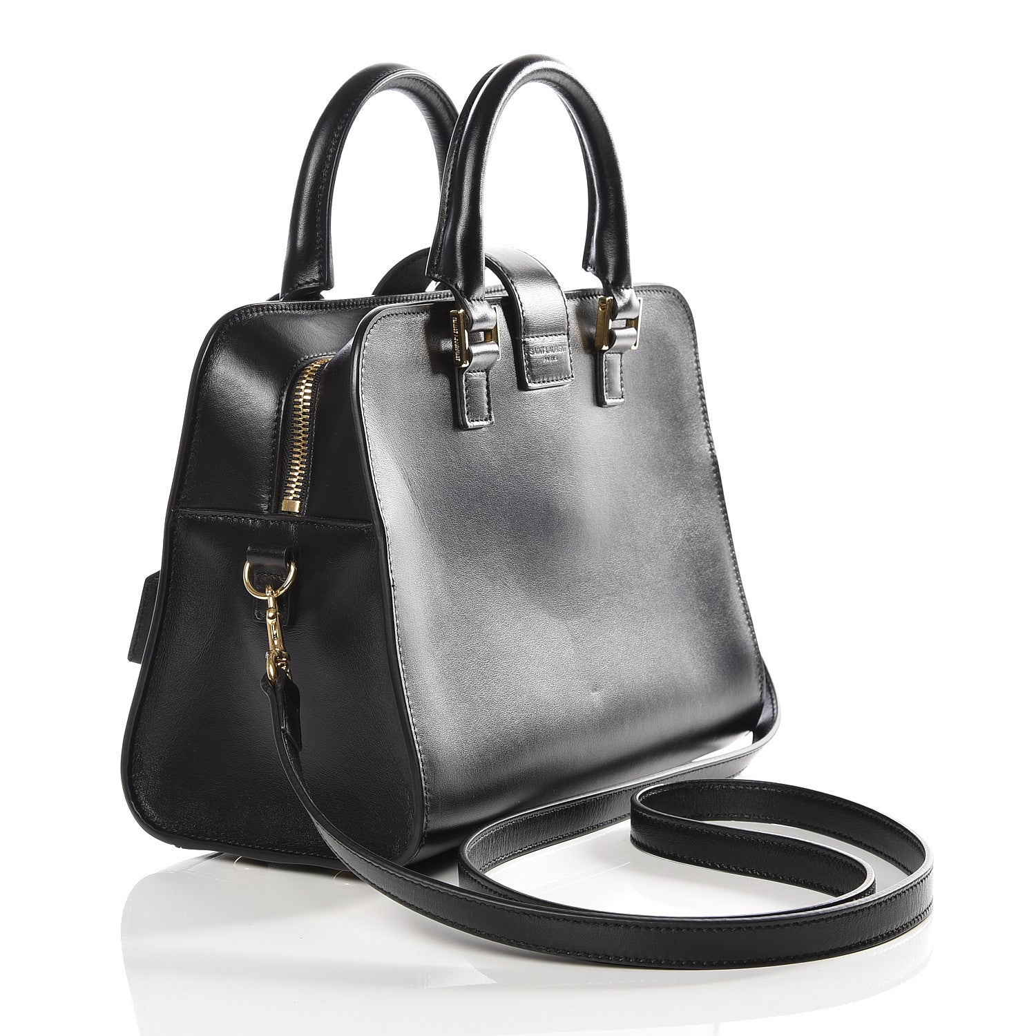 Saint Laurent Calfskin Monogram Baby Cabas Black 2 of 10