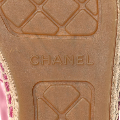 Chanel Patent Calfskin CC Espadrilles 41 Fuchsia Black 9 of 11