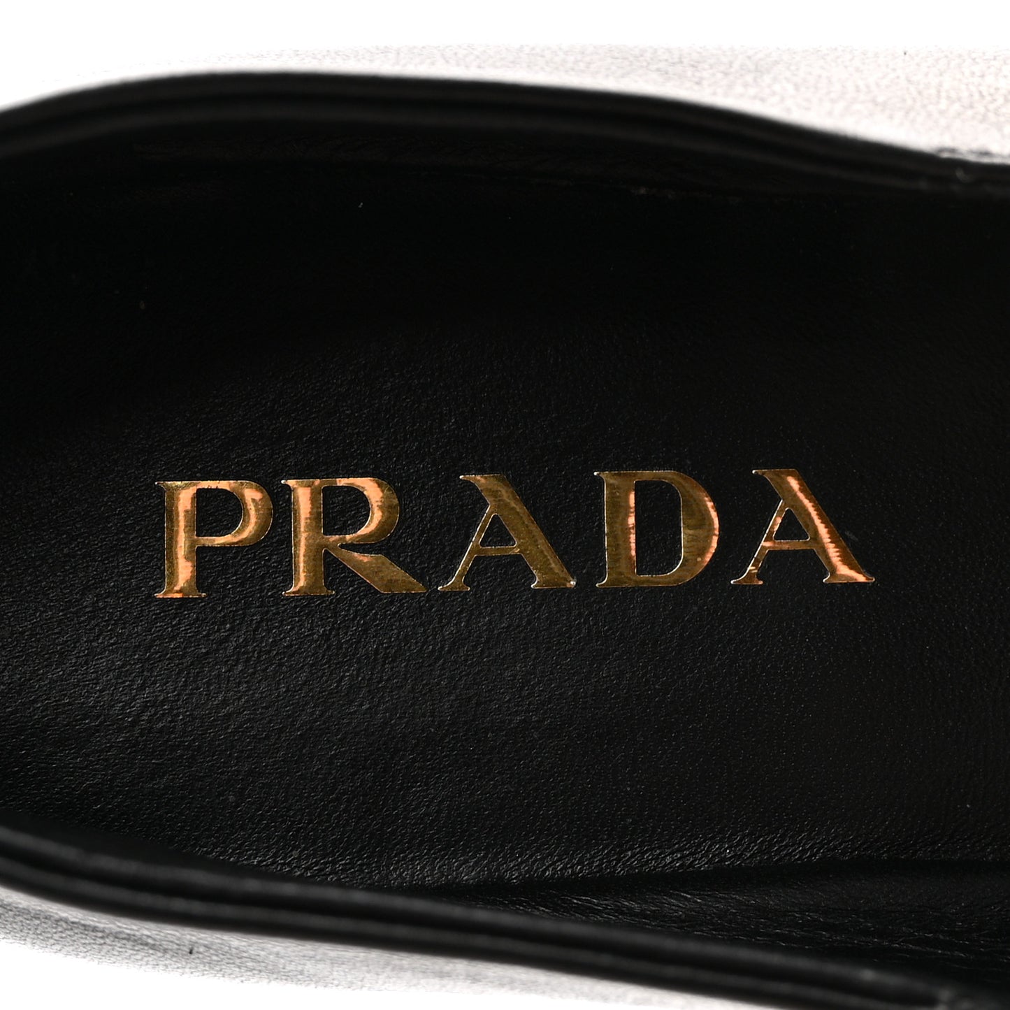 Nappa Metal Triangle Logo Ballet Flats 39 Black
