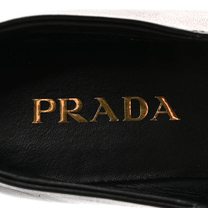 Prada Nappa Metal Triangle Logo Ballet Flats 39 Black 8 of 10