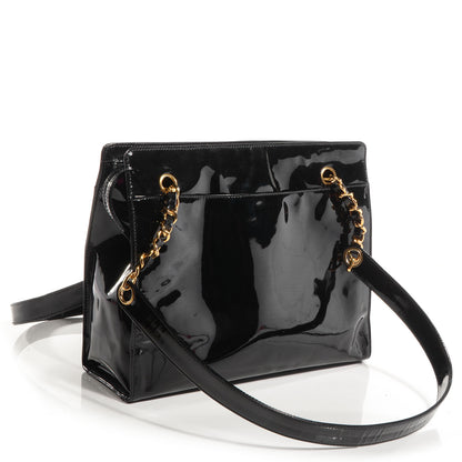 Chanel Patent CC Shoulder Bag Black 3 of 8