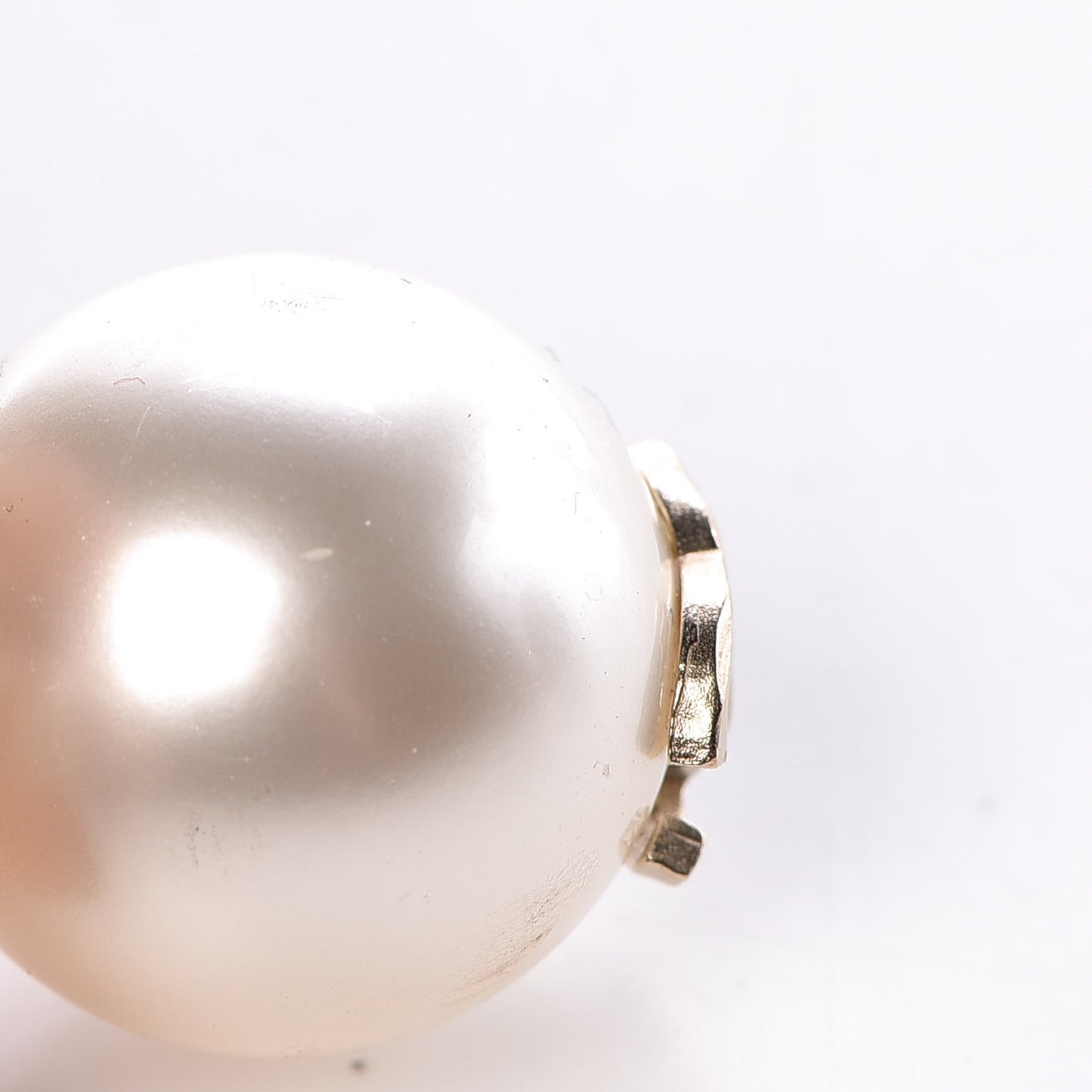 Pearl CC Large Earrings Gold