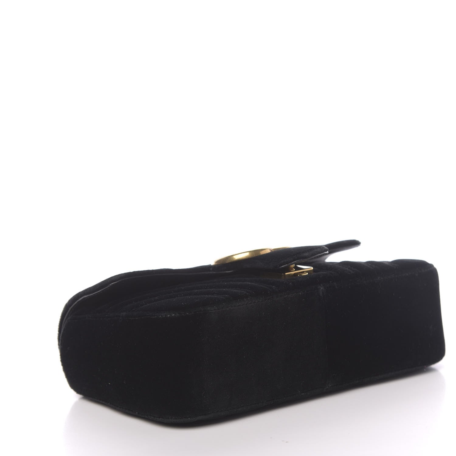 Gucci Velvet Matelasse Mini GG Marmont Shoulder Bag Black 4 of 10