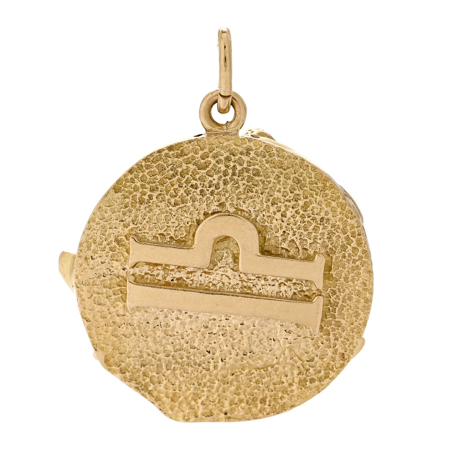 Tiffany 18K Yellow Gold Zodiac Libra Pendant 3 of 5