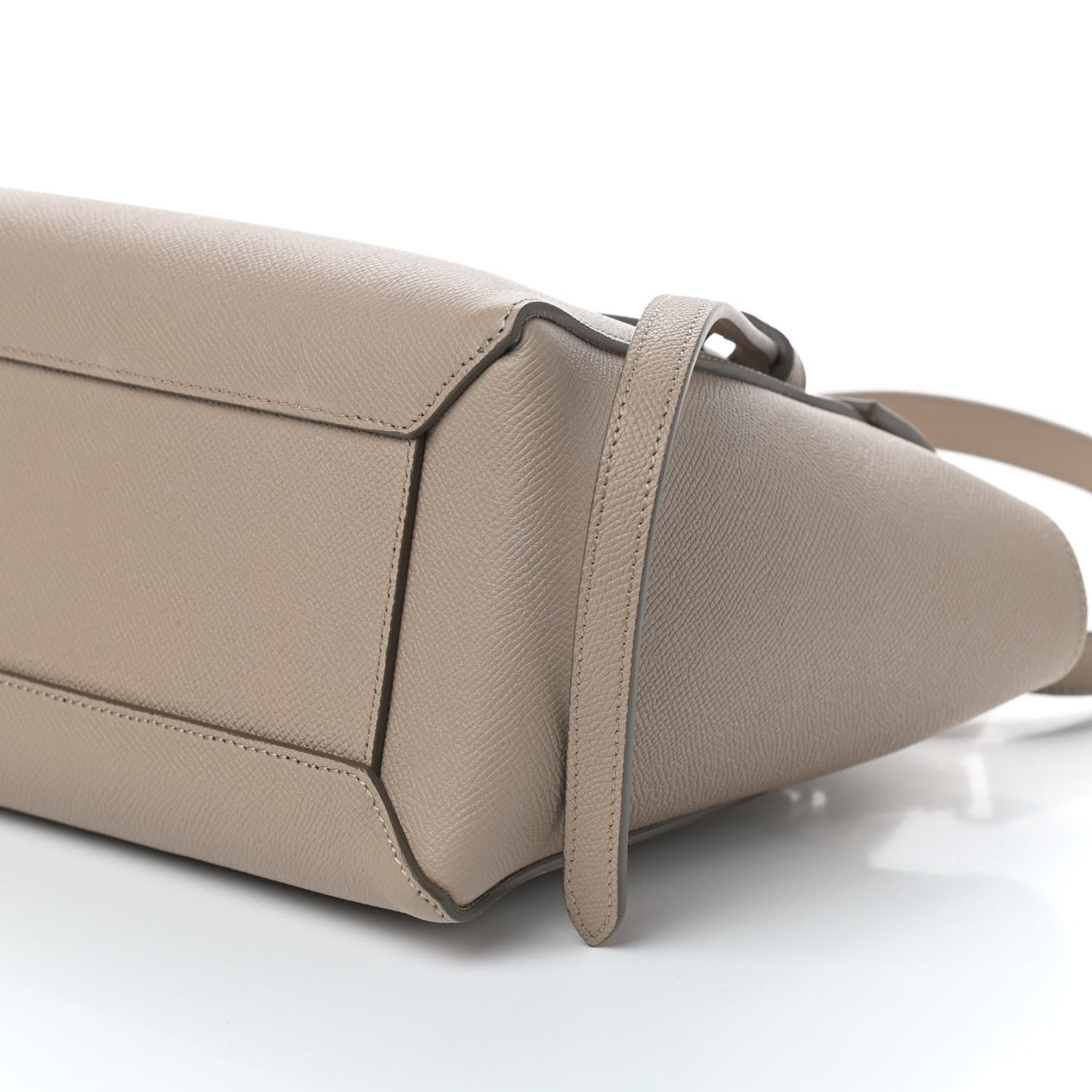 Grained Calfskin Micro Belt Bag Light Taupe