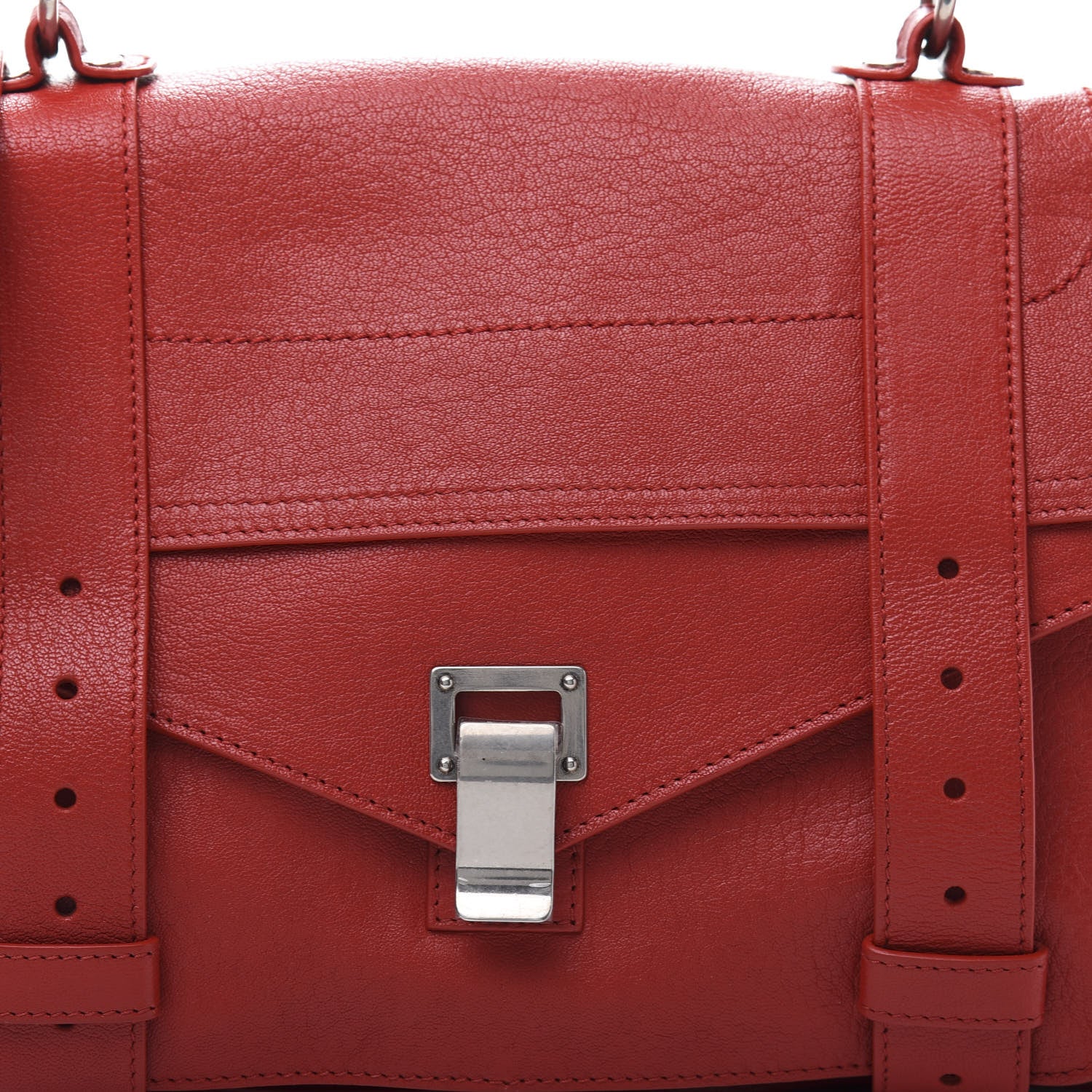 Proenza Schouler Lambskin Medium PS1 Satchel True Red 12 of 13