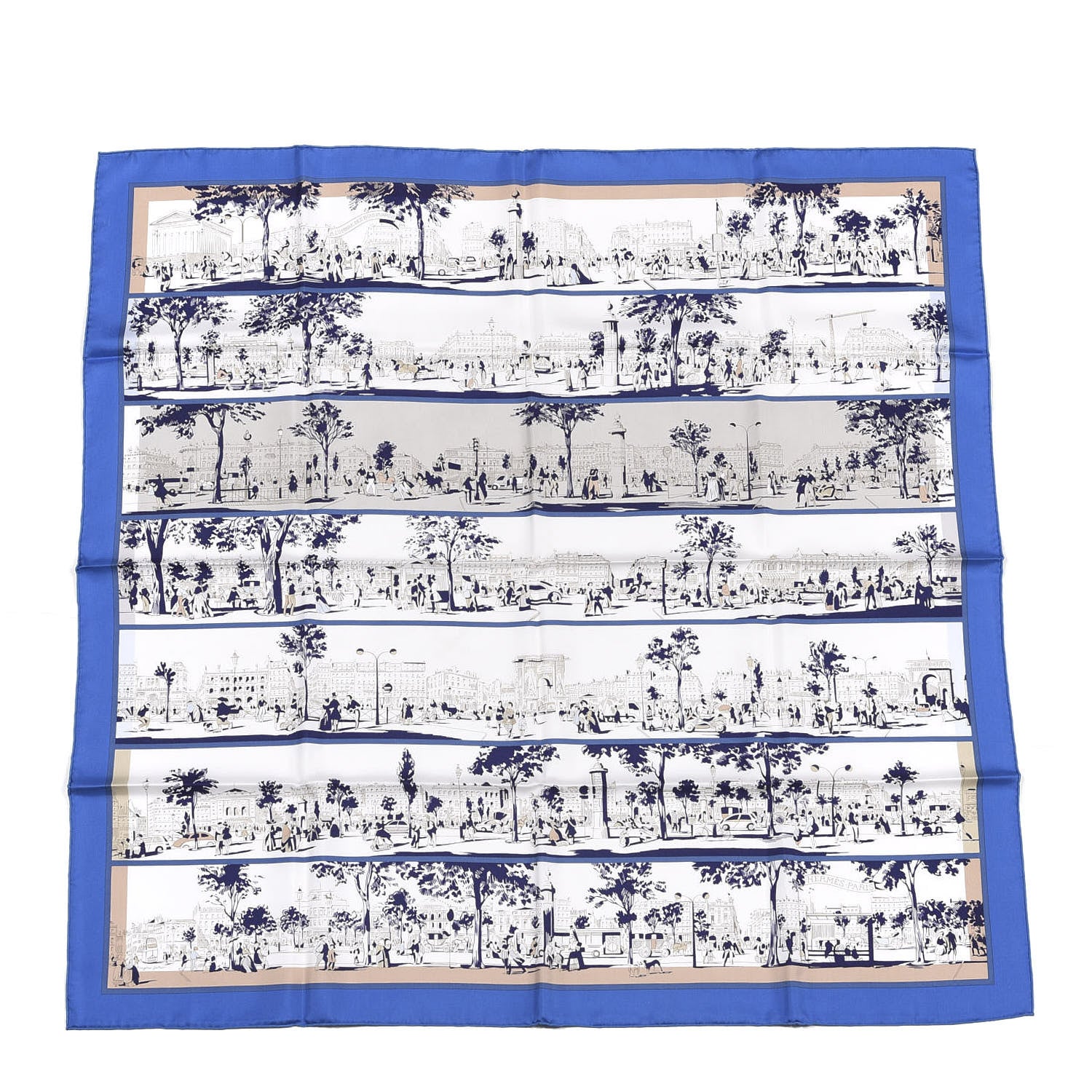 Hermes Silk A l'Ombre des Boulevards Scarf 90 1 of 4