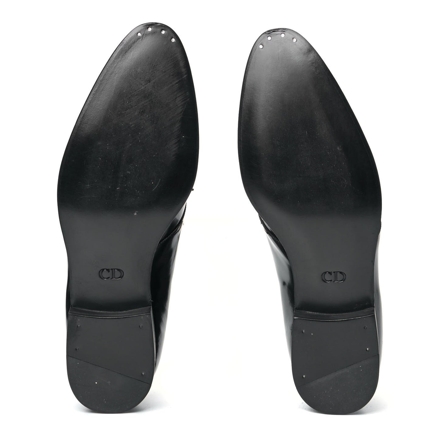 Polished Calfskin Mens Derby Shoe 44 Black