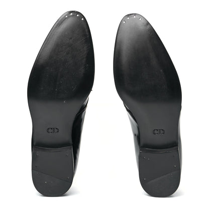 Christian Dior Polished Calfskin Mens Derby Shoe 44 Black 6 of 10