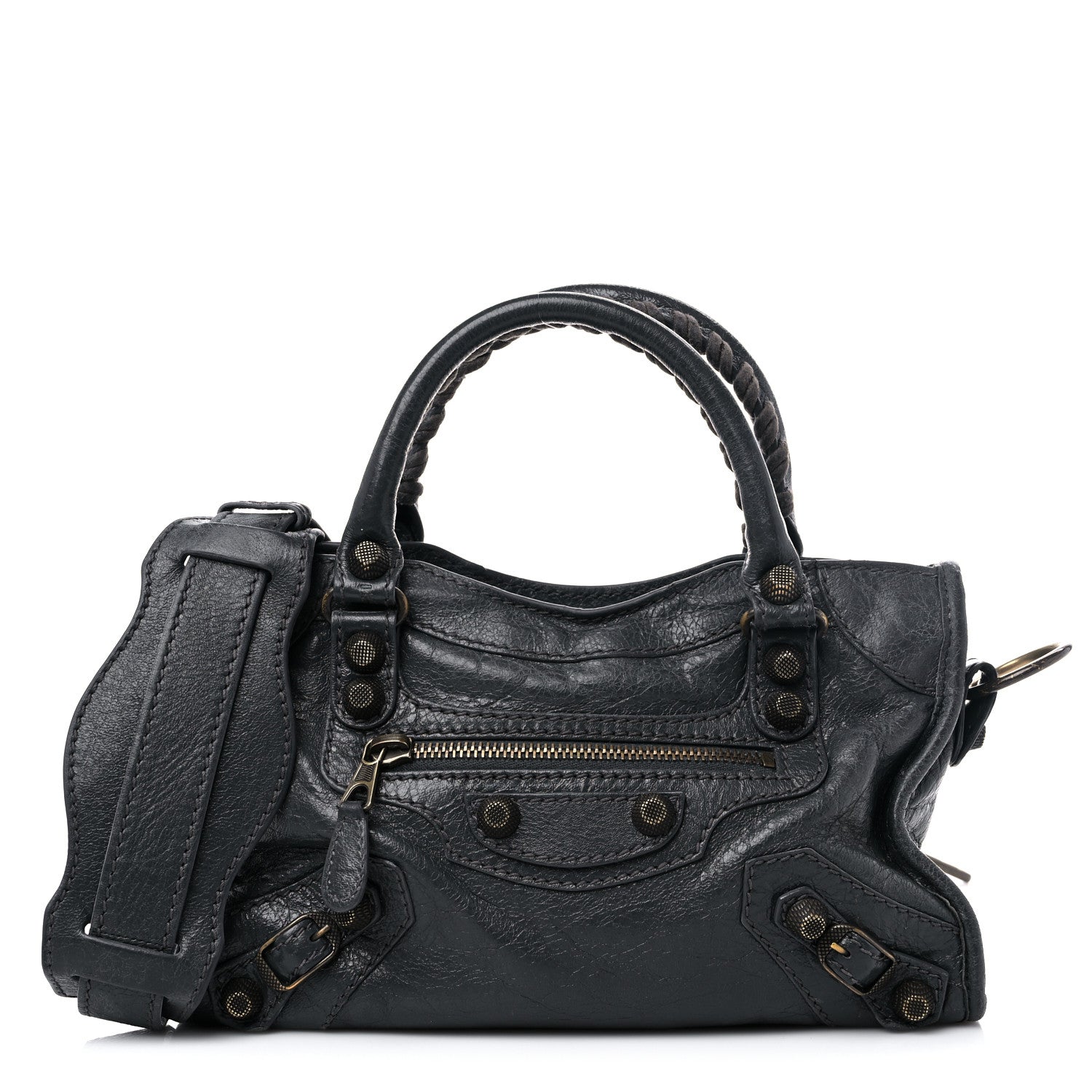 Balenciaga Agneau Giant 12 Gunmetal Hardware Mini City Gris Fossile 1 of 22
