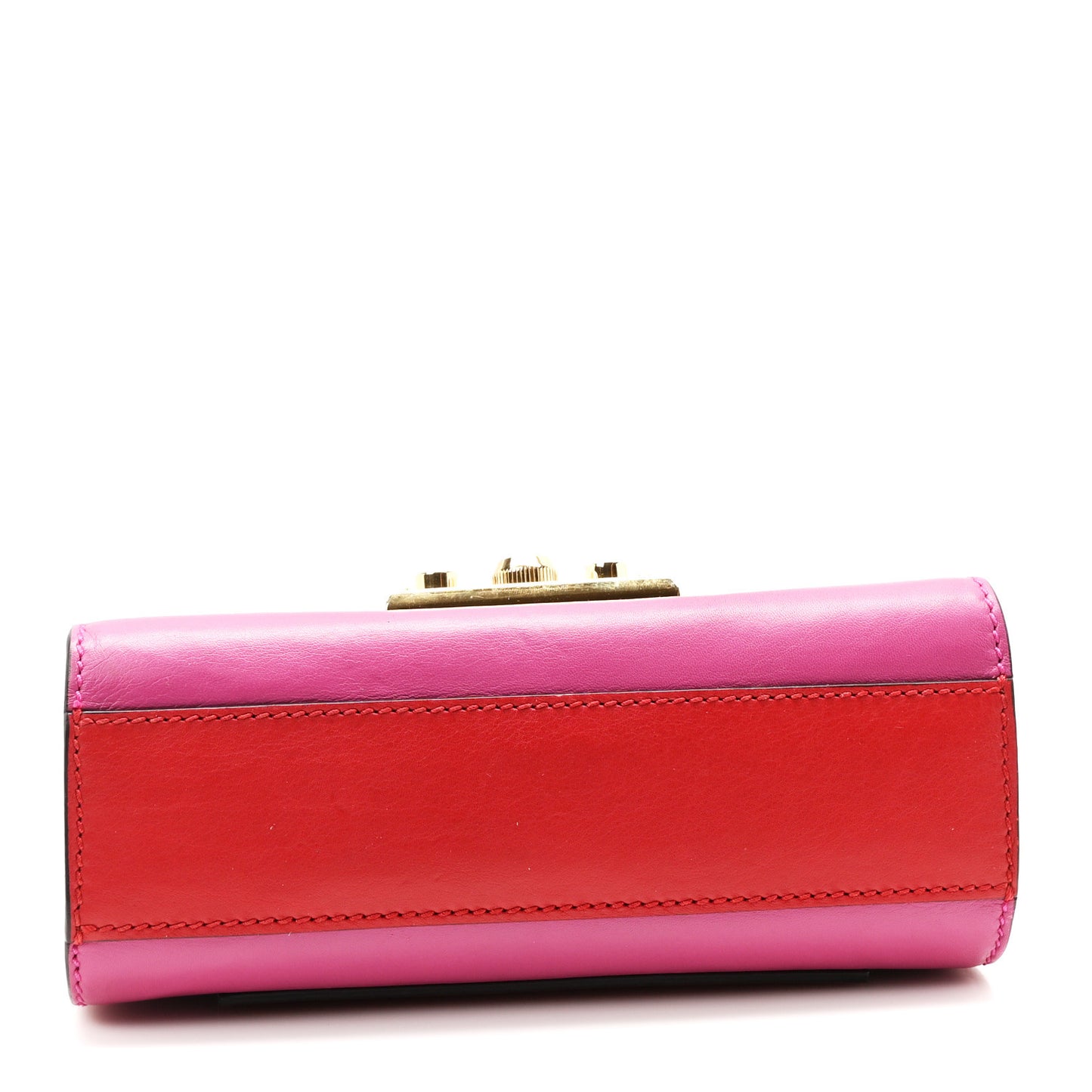 Calfskin Small Padlock Shoulder Bag New Rosette Hibiscus Red