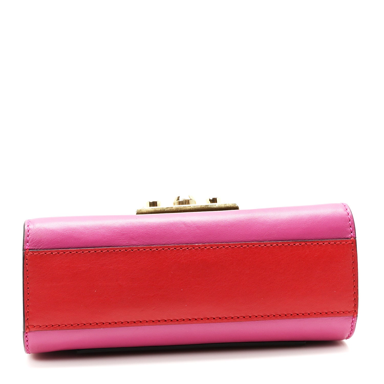 Gucci Calfskin Small Padlock Shoulder Bag New Rosette Hibiscus Red 4 of 11