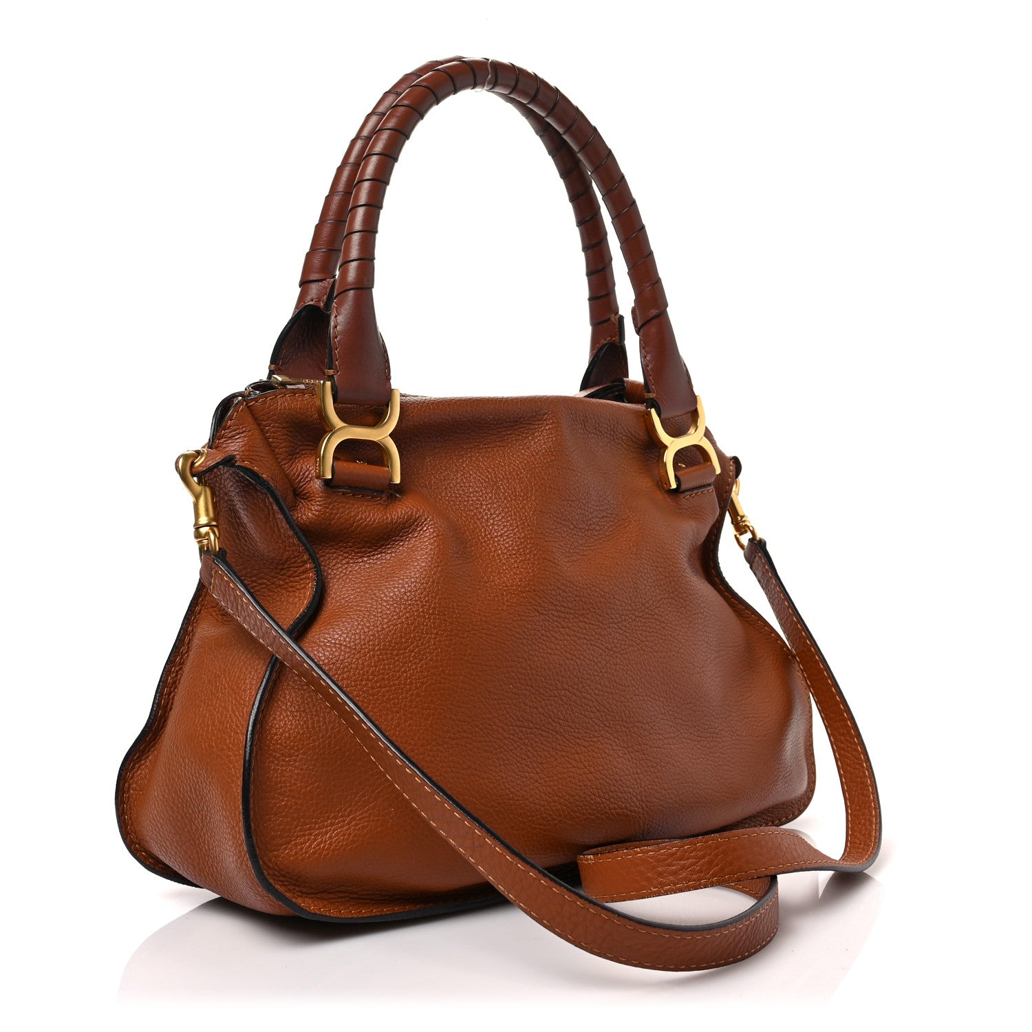 Chloe Calfskin Medium Marcie Satchel Tan 3 of 7