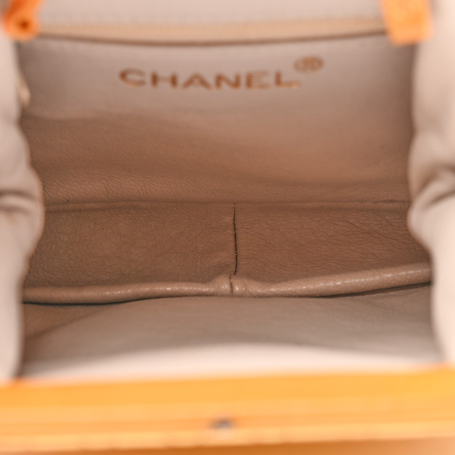 Chanel Satin Quilted CC Kiss Lock Evening Clutch Yellow 5 of 8