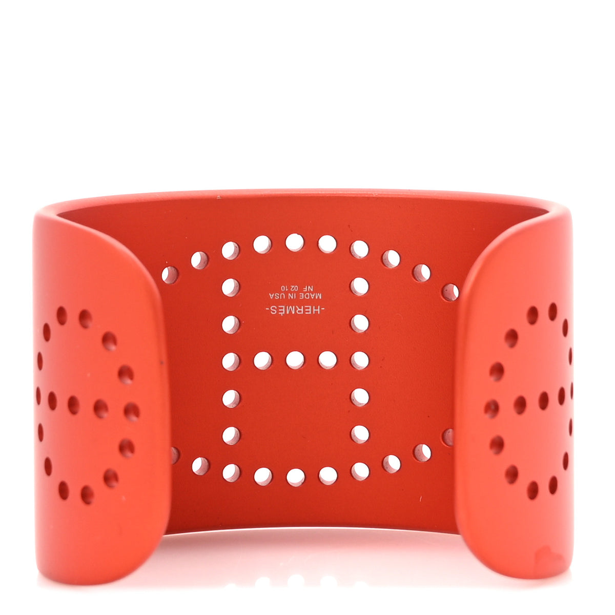 Hermes Aluminium Evelyne Sunset Cuff T1 Bracelet  Orange Tropique 3 of 4
