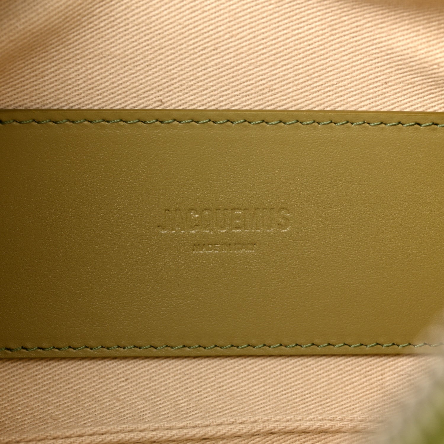Jacquemus Calfskin Lizard Embossed Le Bious Perle Large Green 6 of 11