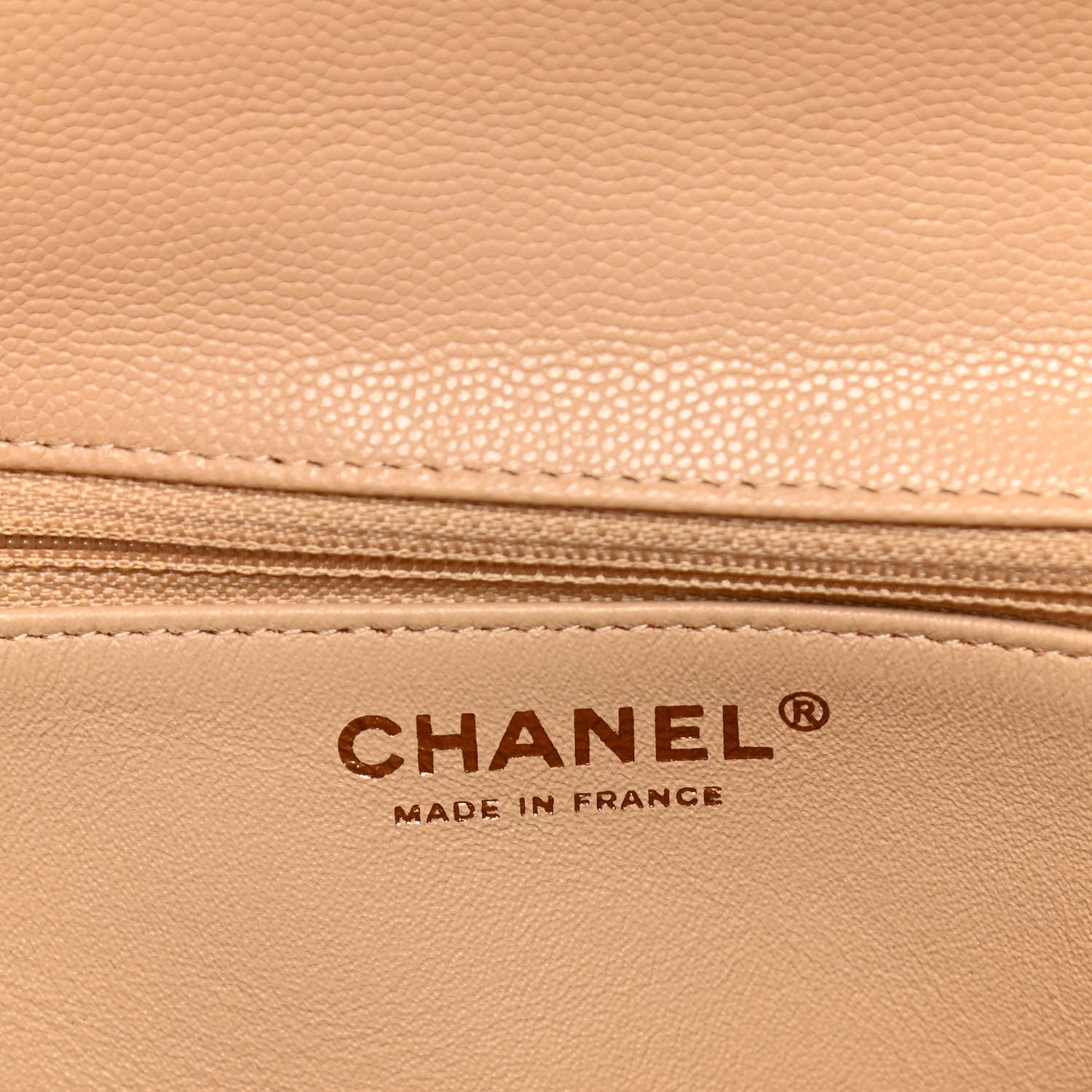 Chanel Caviar Quilted Flap Clutch Beige 6 of 8