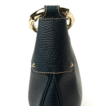 Gucci Calfskin Half Moon Bamboo Ring Hobo Blue 9 of 9
