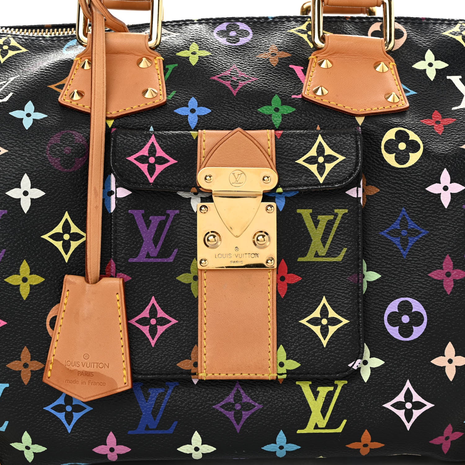 Louis Vuitton Monogram Multicolor Speedy 30 Black 7 of 9