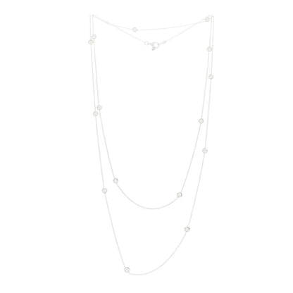 Roberto Coin 18K White Gold Diamond .75ct Diamonds By The Inch Ten Station Necklace 2 of 6