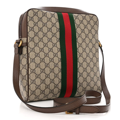 Gucci GG Supreme Monogram Web Medium Ophidia Messenger Bag Brown 3 of 9