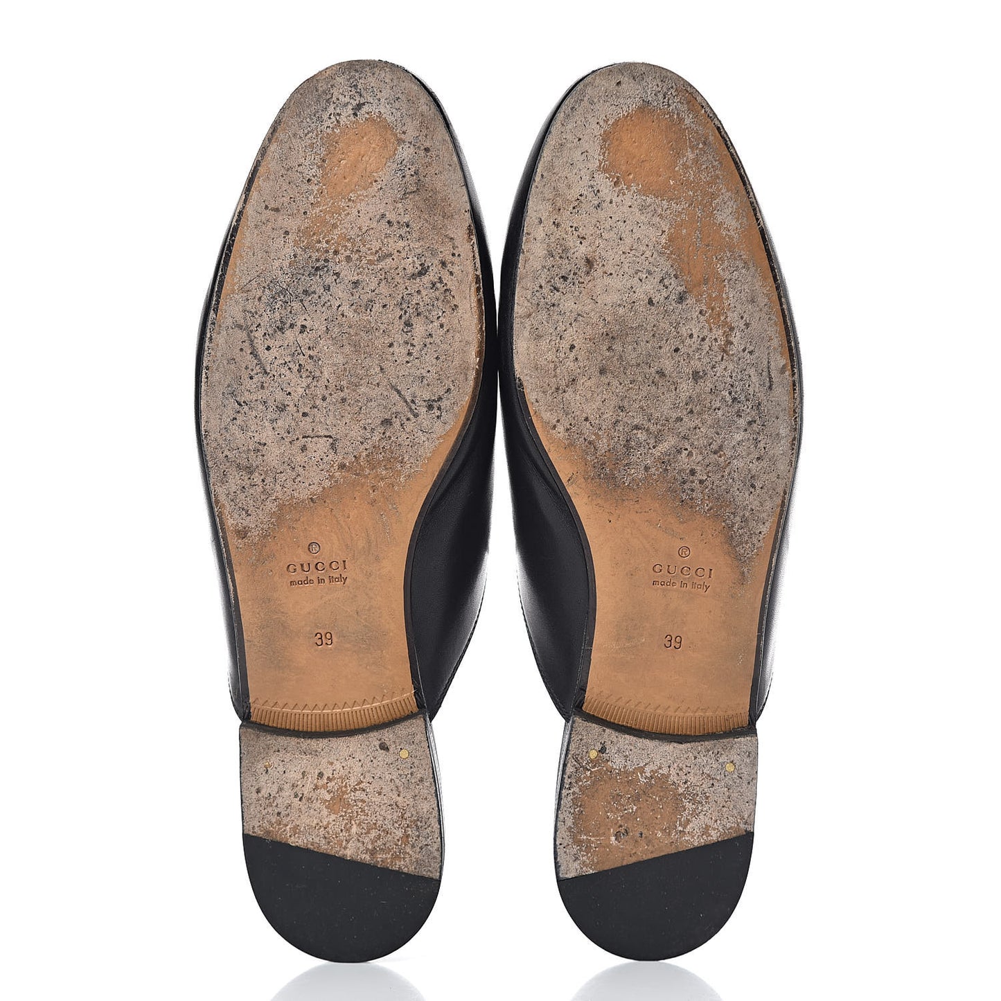 Calfskin Flower Embroidered Princetown Slippers 39 Black