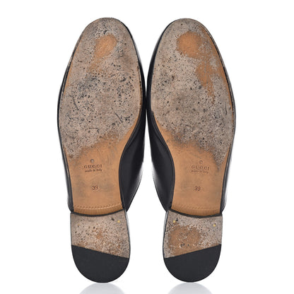 Gucci Calfskin Flower Embroidered Princetown Slippers 39 Black 5 of 8