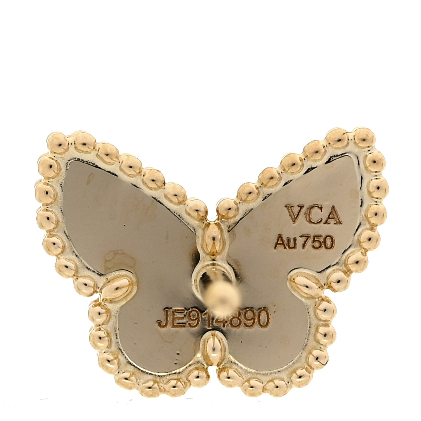 18K Yellow Gold Mother of Pearl Sweet Alhambra Butterfly Earrings
