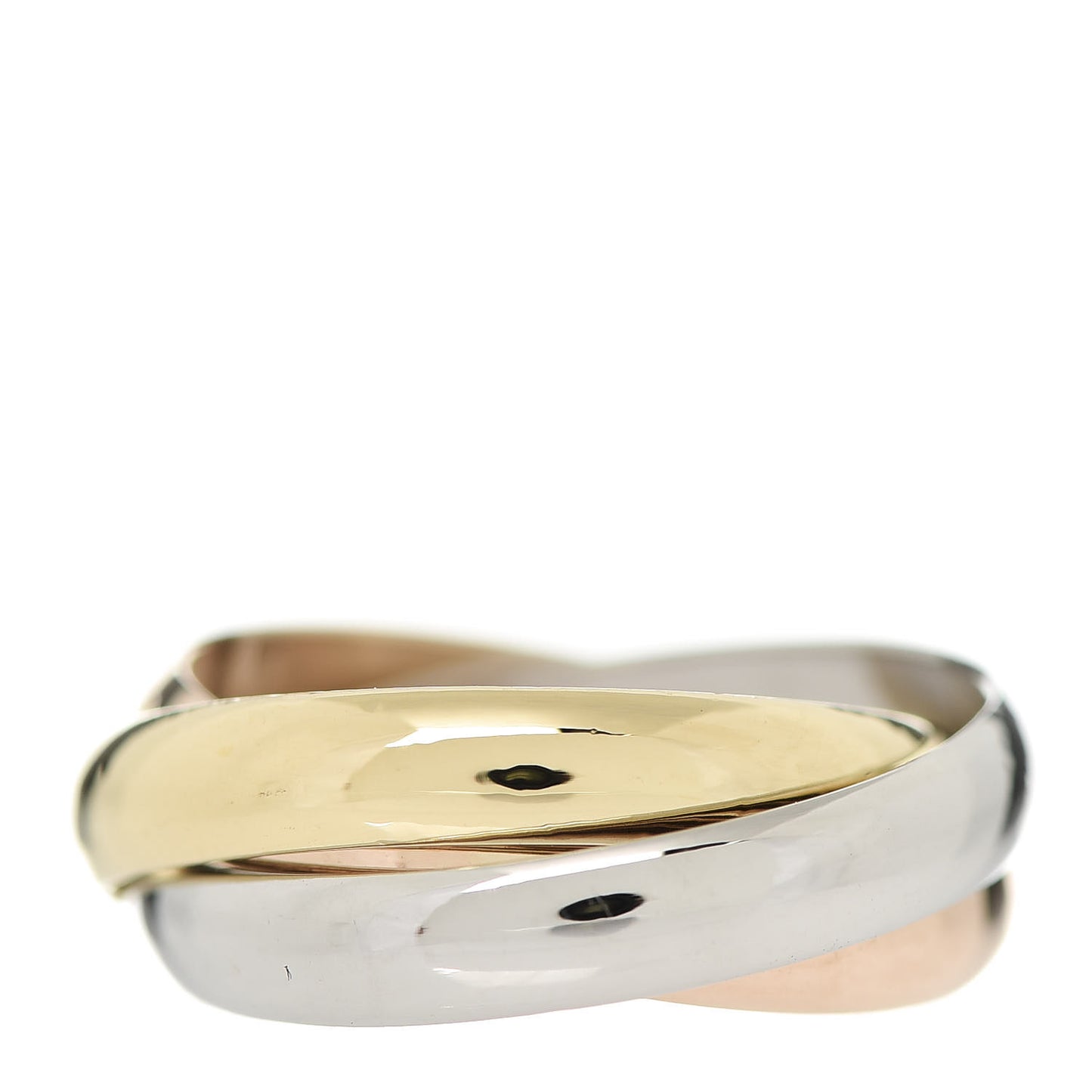 18K Pink Yellow White Gold Classic Les Must De Trinity Ring 53 6.25