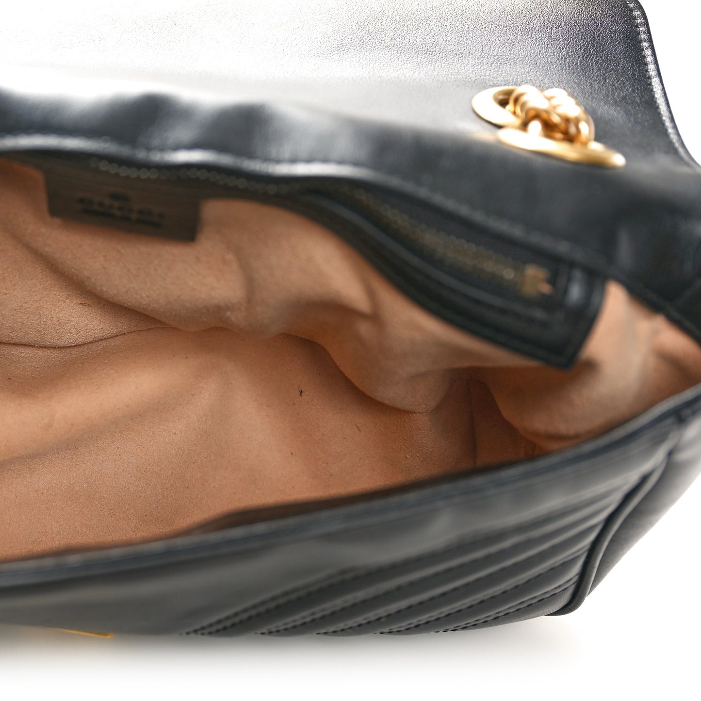 Calfskin Matelasse Small GG Marmont Shoulder Bag Black