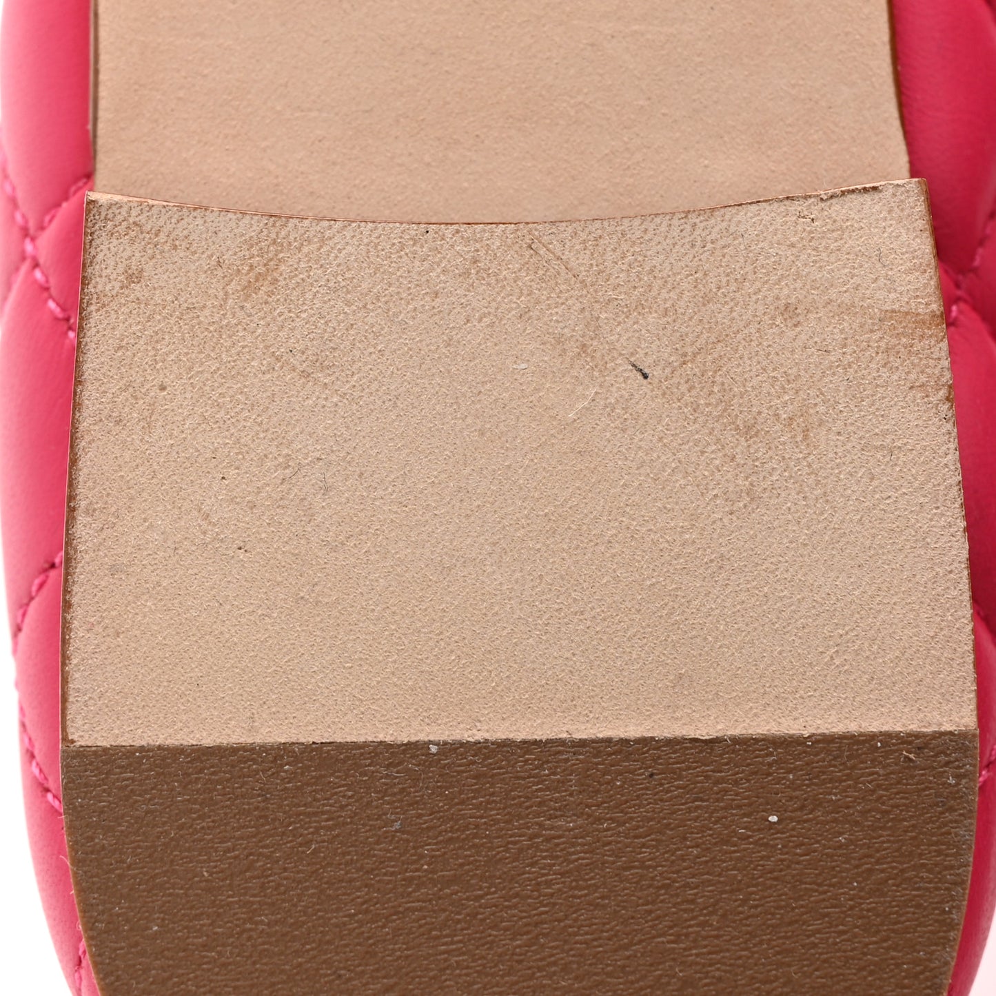 Lambskin Quilted CC Cap Toe Ballerina Flats 39.5 Pink