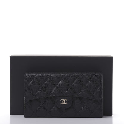 Chanel Caviar Quilted Large Flap Wallet Black 11 of 11