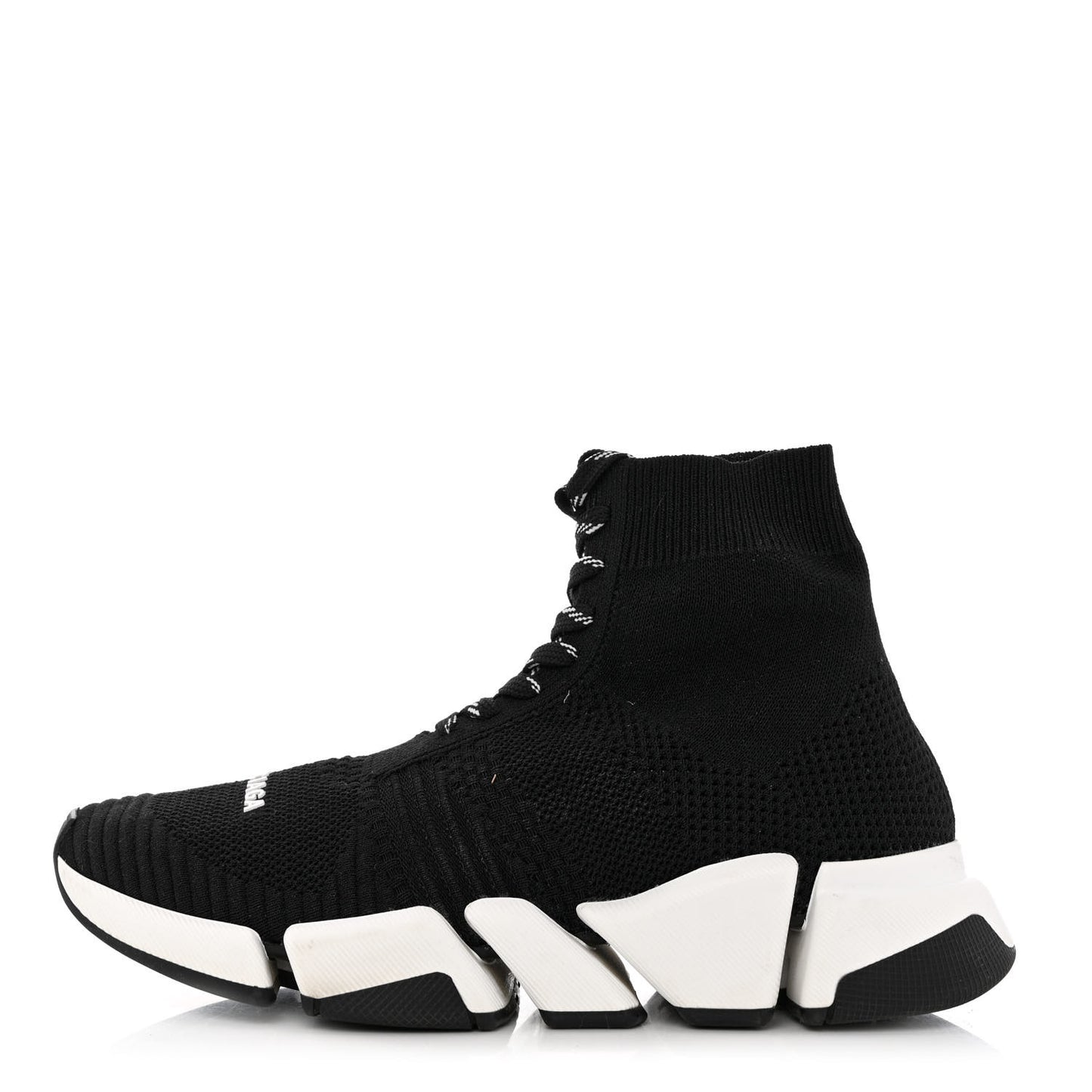 Technical 3D Recycled Knit Womens Speed 2.0 Lace Up Sneakers 39 Black