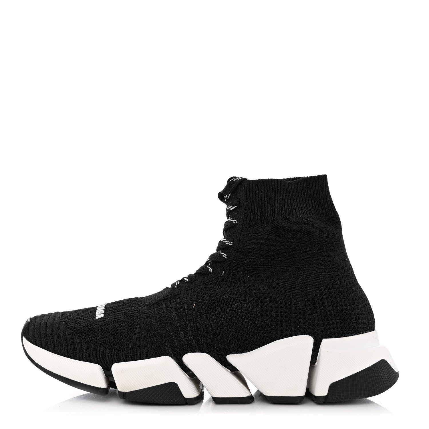 Balenciaga Technical 3D Recycled Knit Womens Speed 2.0 Lace Up Sneakers 39 Black 1 of 11