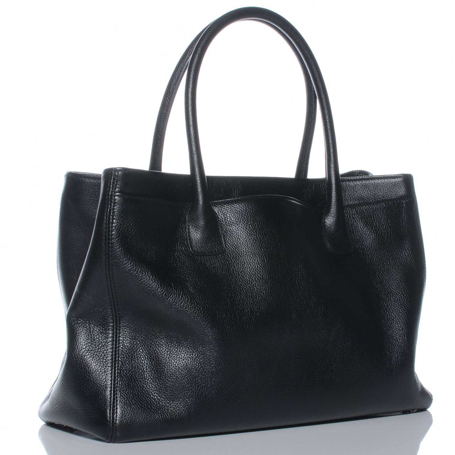 Chanel Calfskin Cerf Executive Shopper Tote Black 3 of 7