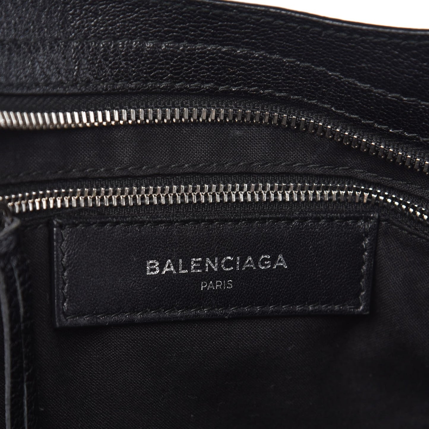 Chevre Silver Metallic Edge Hardware City Black