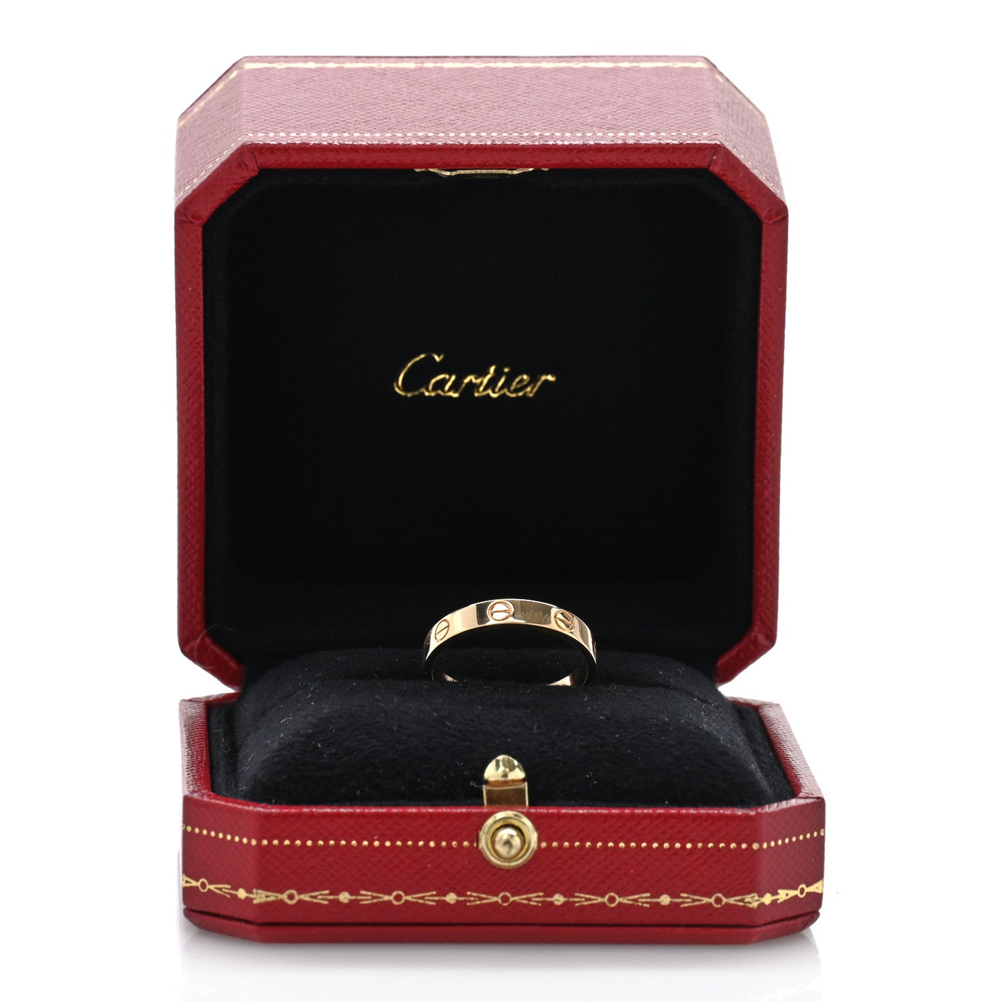 18K Yellow Gold 3.5mm LOVE Wedding Band Ring 58 8.5