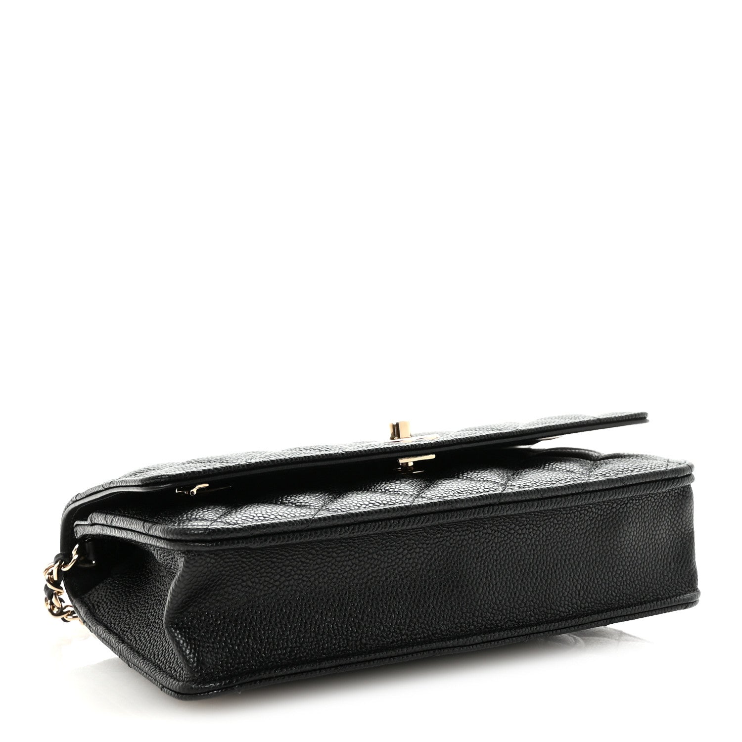 Chanel Caviar Quilted Bow Wallet On Chain WOC Black 4 of 11