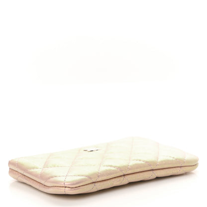 Chanel Iridescent Calfskin Quilted Small Cosmetic Case Pink 4 of 8