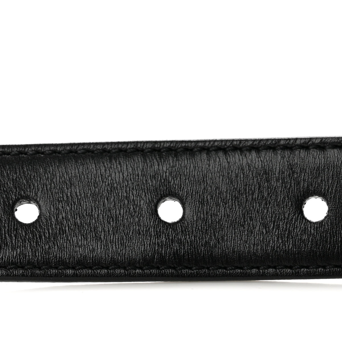 Brushed Calfskin Folk Buckle Belt 80 32 Black