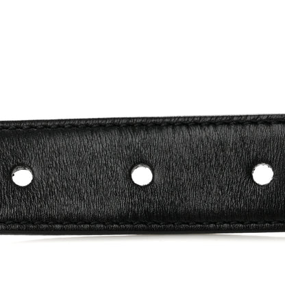 Saint Laurent Brushed Calfskin Folk Buckle Belt 80 32 Black 3 of 6