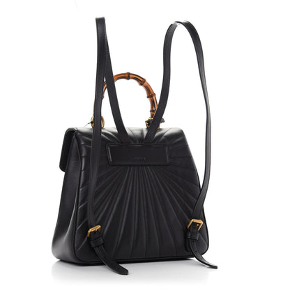 Gucci Calfskin Bamboo Trapuntata Queen Margaret Backpack Black 2 of 9