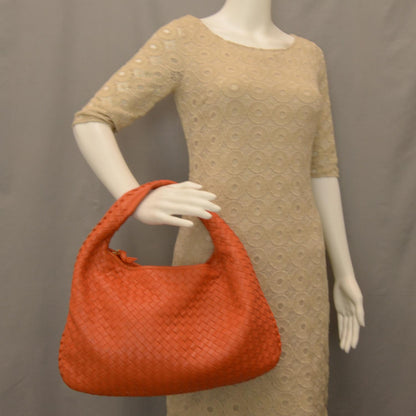 Bottega Veneta Nappa Intrecciato Medium Veneta Hobo Orange 2 of 8