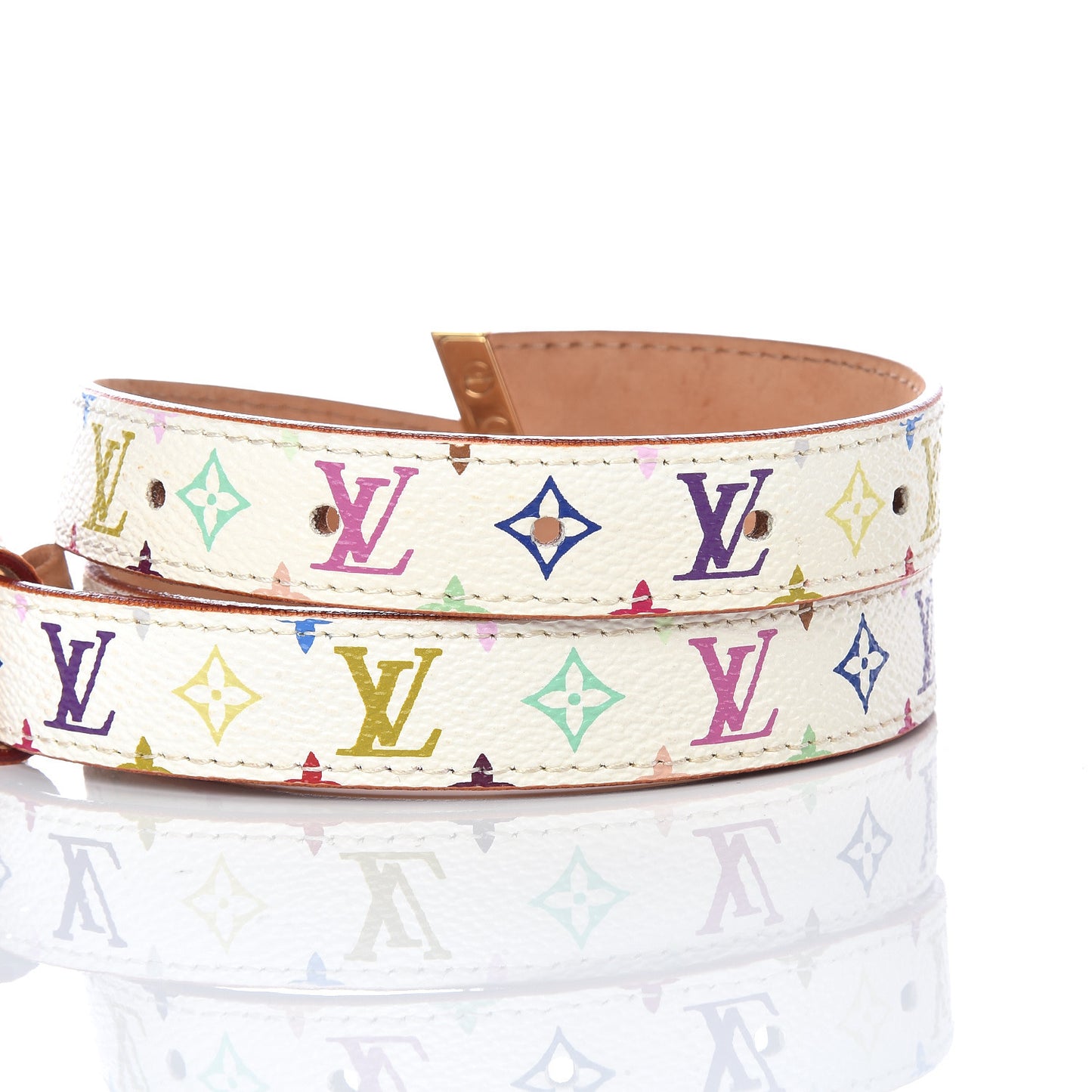 Monogram Multicolor Belt 80 32 White