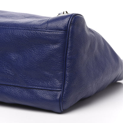 Balenciaga Chevre Gold Metallic Edge Hardware Velo Bleu Roi 9 of 9