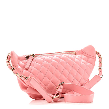 Chanel Lambskin Quilted Bi Waist Bag Fanny Pack Pink 3 of 10